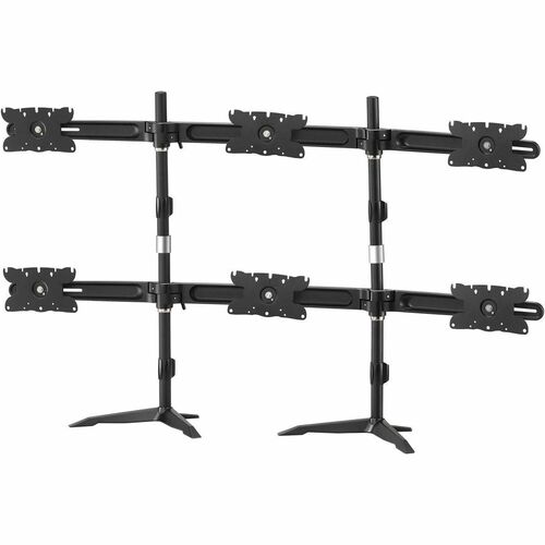 HEAVY DUTY 6 MONITOR DESK STANDSTND