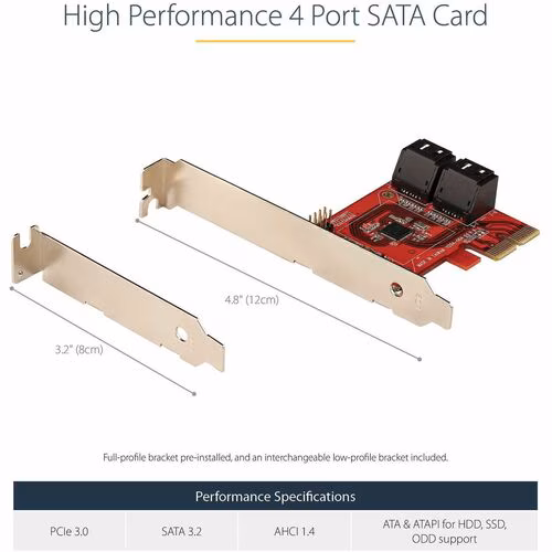 4 PORT SATA PCIE CARD ADAPTER PCIE SATA EXPANSION CONTROLLER