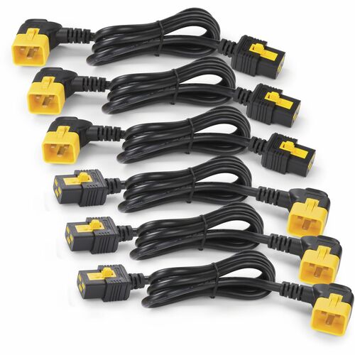 KIT OF 6 1.8M POWER CORD LOCKING C19 TO C20 90 DEGREE