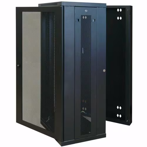 26U WALL MOUNT RACK ENCLOSURE SERVER CABINET HINGED WALLMOUNT