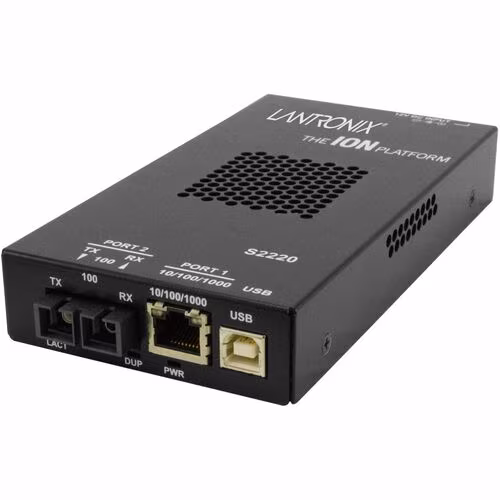 10/100/1000B-T TO 100B-FX ION RJ-45 TO 100BASE-X SFP SLOT EMPTY