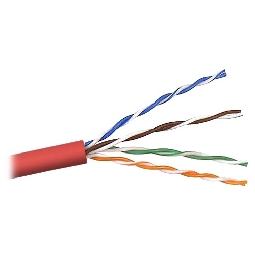 1000FT CAT6 RED BULK GIGABIT FAST STRANDED 24AWG NO RETURNS