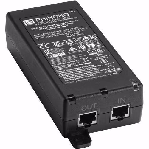 POE INJECTOR 30W 802.3AT W/ 1.8M EU TYPE F LINE CORD