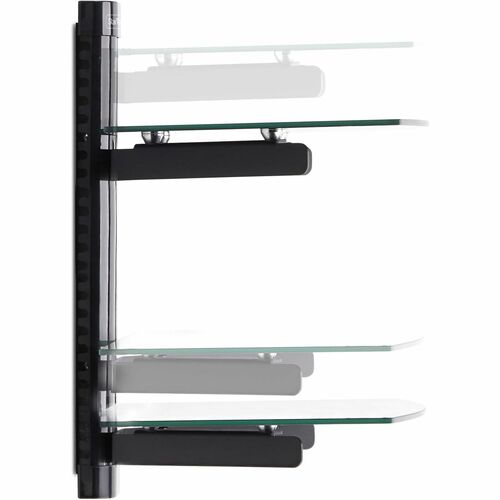 DUAL FLOATING WALL-MOUNTED AV SHELVES FOR UNDER TV