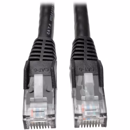 100FT CAT6 PATCH CABLE MM BLACK GIGABIT MOLDED SNAGLESS PVC RJ45