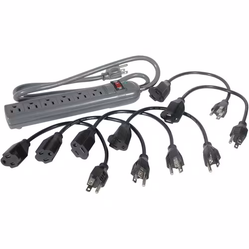 2706X 6OUT NEMA W/(6)1FT OUTLET SAVER POWER EXTENSION CORDS