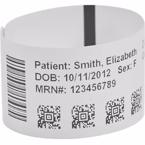 WRISTBAND SYNTHETIC 1X6IN DT Z-BAND ULTRA SOFT COATED ADHESIVE