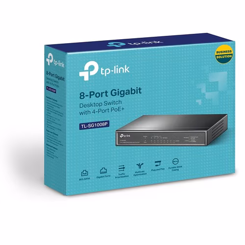 8PORT GIGABIT POE SWITCH DESKTOP POE SWITCH STEEL CASE