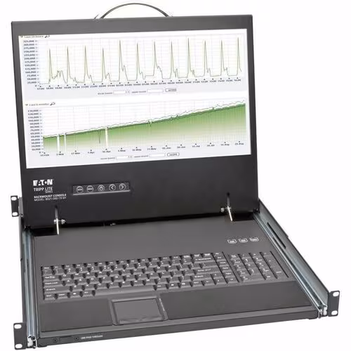 1U KVM RACK CONSOLE 19IN LCD KEYBOARD SHORT DEPTH PS2 USB 2.0