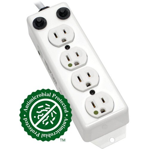 4 OUTLET MEDICAL HG POWER STRIP HOSPITAL PATIENT CARE 2 FT CORD 15A