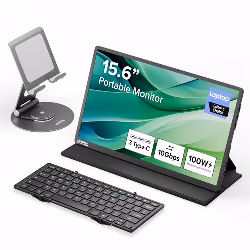 PLUGABLE PORTABLE MONITOR STAND KEYBOARD BUNDLE