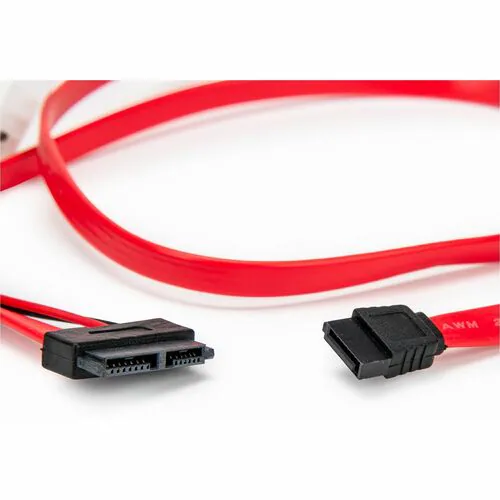 36IN(91.5CM)SLIMLINE SATA CABLE SATA 3.0 6GBPS BANDWIDTH  RED