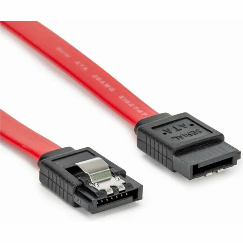 24IN LATCHING SATA CONNECTORS 7-PIN DATA RECEPTACLES - M/M - RED