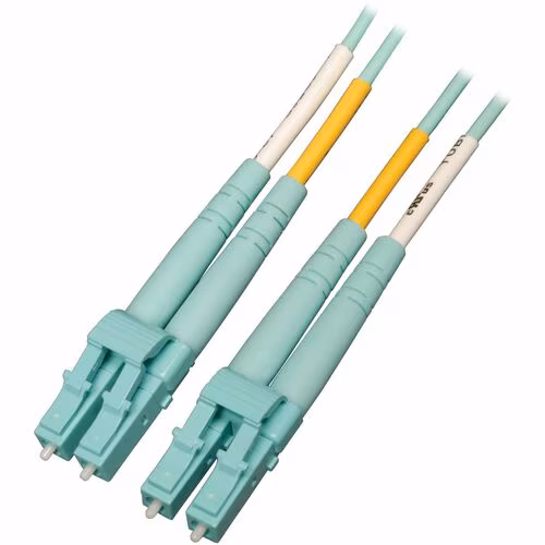 10GB/40GB/100GB DUPLEX MMF 50 OM4 LSZH FIBER CABLE LC/LC AQUA 4M