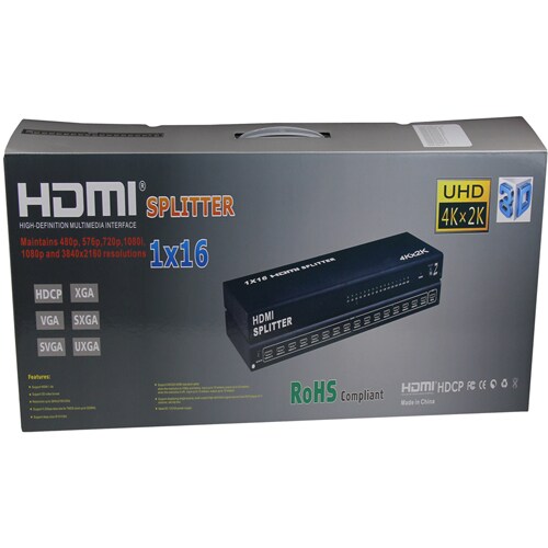 16PORT HDMI VIDEO SPLITTER 4K 1080P 4KX2K 1920X1080 2YR WARRANTY