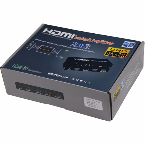 2X2 HDMI MATRIX VIDEO SPLITTER 1080P 4KX2K 1920X1080 2YR WARRANTY