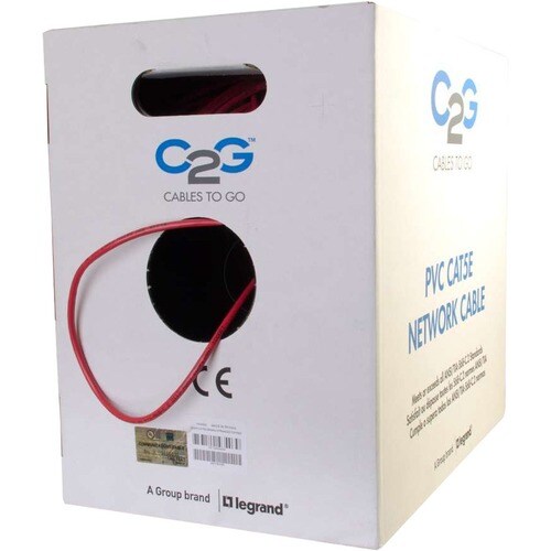 1000FT CAT5E 350MHZ STRANDED CM RED